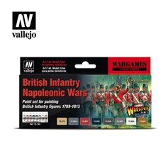 Vallejo Zestaw WWII Wargames 8 farb - British Infantry Napoleonic Wars
