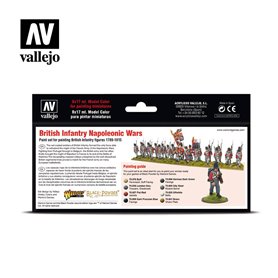 Vallejo WAR GAMES Zestaw farb BRITISH INFANTRY NAPOLEONIC WARS - 8 farb x 17ml