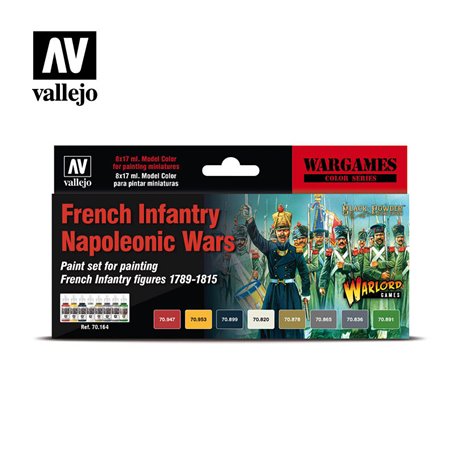 Vallejo WAR GAMES Zestaw farb FRENCH INFANTRY NAPOLENIC WARS - 8 farb x 17ml