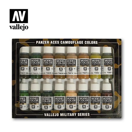 Vallejo Paints set MODEL COLOR / PANZER ACES CAMOUFLAGE COLORS 