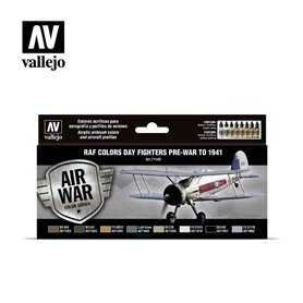 Vallejo Zestaw farb MODEL AIR / RAF DAY FIGHTERS PRE-WAR TO 1941