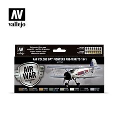 Vallejo 71149 Zestaw farb MODEL AIR - RAF DAY FIGHTERS PRE-WAR TO 1941