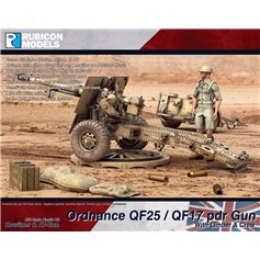 Rubicon Models 1:56 ORDNANCE QF25/QF17 PDR GUN WITH LIMBER AND CREW