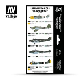 Vallejo 71165 Zestaw farb MODEL AIR - LUFTWAFFE COLORS PRE-WAR TO 1941