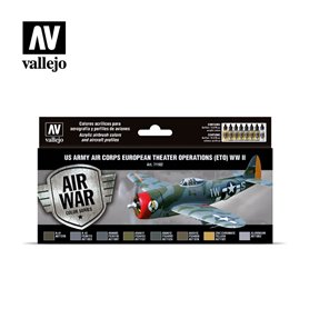 Vallejo 71182 Zestaw farb MODEL AIR - US ARMY AIR CORPS EUROPEAN THEATER OPERATIONS