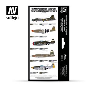 Vallejo Zestaw farb MODEL AIR / US ARMY AIR CORPS EUROPEAN THEATER OPERATIONS
