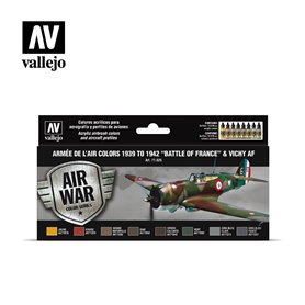 Vallejo 71626 Zestaw farb - MODEL AIR - ARMEE DE L'AIR COLORS 1939-1942 - BATTLE OF FRANCE AND VICHY AIR FORCE