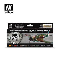 Vallejo 71626 Zestaw farb MODEL AIR - ARMEE DE L'AIR COLORS 1939-1942 - BATTLE OF FRANCE AND VICHY AIR FORCE