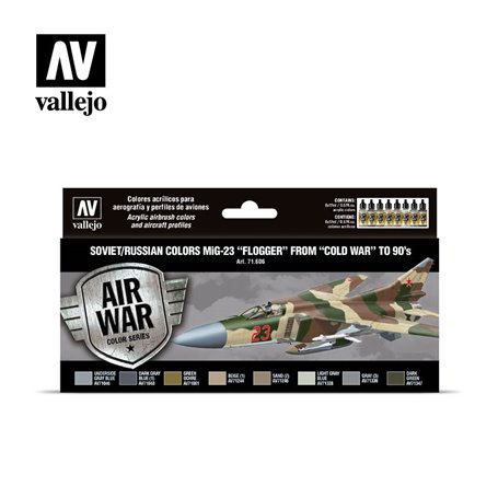 Vallejo Paints set MODEL AIR / SOVIET AND RUSSIAN MIG-23 FLOGGER 
