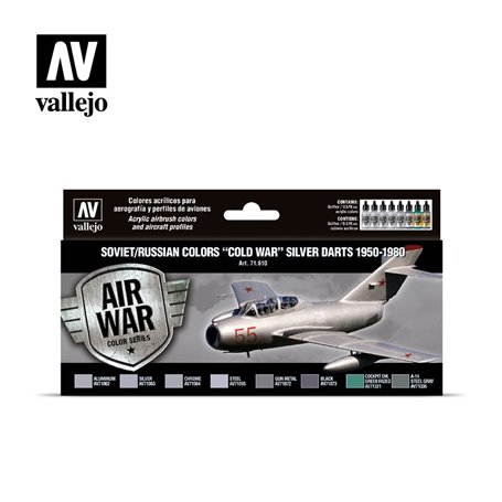 Vallejo Paints set MODEL AIR / SOVIET AND RUSSIAN COLD WAR SILVER DARTS 