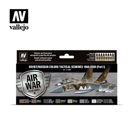 Vallejo Paints set MODEL AIR / SOVIET AND RUSSIAN TACTICAL SCHEMES 1960 - 2000 / pt.1 