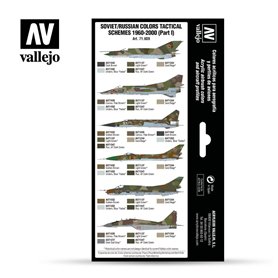 Vallejo Paints set MODEL AIR / SOVIET AND RUSSIAN TACTICAL SCHEMES 1960 - 2000 / pt.1 