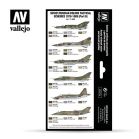 Vallejo Paints set MODEL AIR / SOVIET AND RUSSIAN TACTICAL SCHEMES 1978 - 1989 / pt.2 