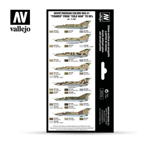 Vallejo Paints set MODEL AIR / SOVIET AND RUSSIAN MIG-21 FISHBED 