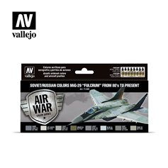 Vallejo 71605 Zestaw farb MODEL AIR - SOVIET AND RUSSIAN MIG-29 FULCRUM