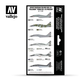 Vallejo Zestaw farb MODEL AIR / SOVIET AND RUSSIAN MIG-29 FULCRUM