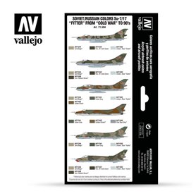 Vallejo Zestaw farb MODEL AIR / SOVIET AND RUSSIAN SU-7 / SU-17 FITTER