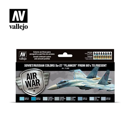 Vallejo Paints set MODEL AIR / SOVIET AND RUSSIAN SU-27 FLANKER COLORS 