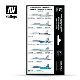 Vallejo Paints set MODEL AIR / SOVIET AND RUSSIAN SU-27 FLANKER COLORS 