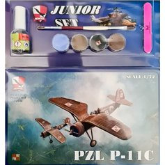 Big Model 1:72 PZL P-11C - 111 Eskadra - JUNIOR SET - w/paints 