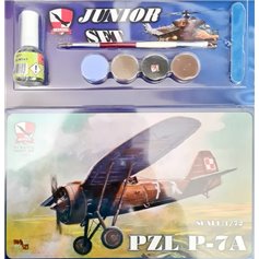 Big Model 1:72 PZL P7A - JUNIOR SET - z farbami