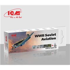 ICM 3016 Zestaw farb akrylowych ACRYLIC PAINT SET - WWII SOVIET AVIATION - EARLY PERIOD