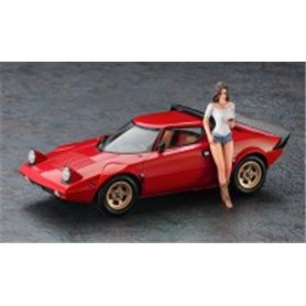 Hasegawa 1:24 Lancia Stratos HF Stradale + ITALIAN GIRL'S FIGURE