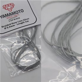 Yamamoto YMPTUN64 Braided Hose Line Silver 0,4mm 2m