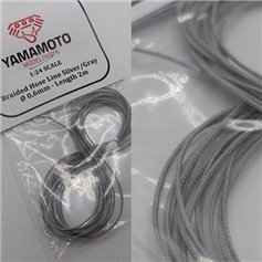 Yamamoto 1:24 BRAIDED HOSE LINE SILVE / GRAY - 0.6mm - 2m 