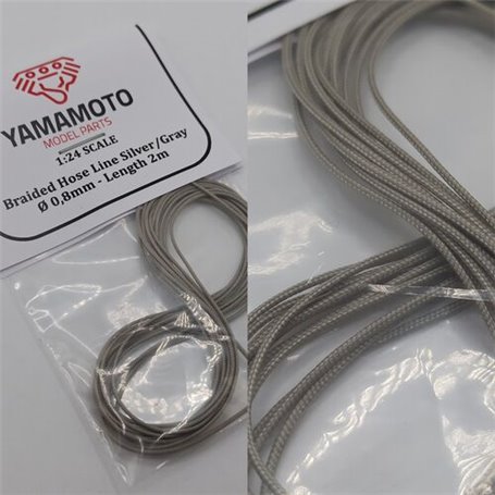 Yamamoto YMPTUN66 Braided Hose Line Silver/Gray 0,8mm 2m