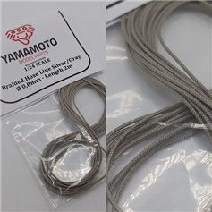 Yamamoto 1:24 BRAIDED HOSE LINE SILVER / GRAY - 0.8mm - 2m 
