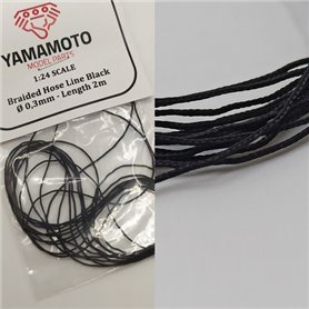 Yamamoto YMPTUN68 Braided Hose Line Black 0,3mm 2m