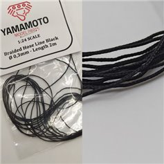 Yamamoto YMPTUN68 Wężyk pleciony BRAIDED HOSE LINE - BLACK - 0.3mm x 2m