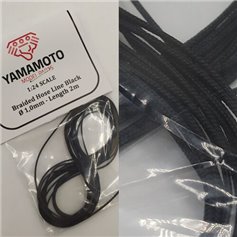 Yamamoto 1:24 BRAIDED HOSE LINE BLACK - 1.0mm - 2m 