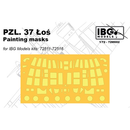 IBG 72M002 PZL 37 Łoś Painting Masks