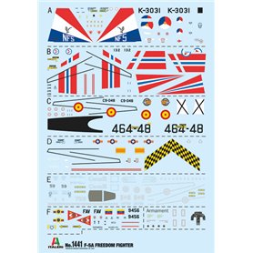 Italeri 1:72 F-5A Freedom Fighter - SUPER DECAL SHEET