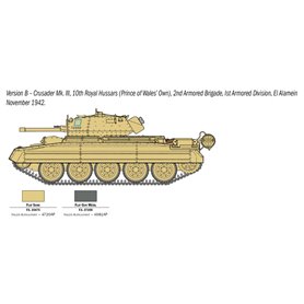 Italeri 1:35 Crusader Mk.III - W/BRITISH CREW - EL ALAMEIN 08TH ANNIVERSARY