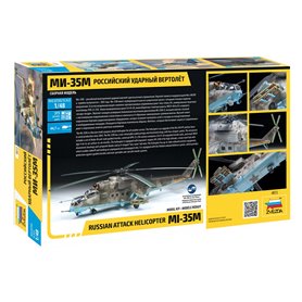 Zvezda 1:48 Mil MI-35 M Hind E - RUSSIAN ATTACK HELICOPTER