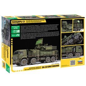 Zvezda 1:72 SA-22 Greyhound - RUSSIAN SELF-PROPELLED ANTI-AIRCRAFT SYSTEM PANTSIR-S1