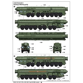 Trumpeter 01082 15U175 TEL of RS-12M1 Topol-M ICBM complex