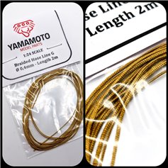 Yamamoto YMPTUN76 Wężyk pleciony BRAIDED HOSE LINE - GOLD - 0.4mm x 2m