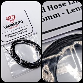 Yamamoto YMPTUN75 Braided Hose Line Black 0,6mm 2m