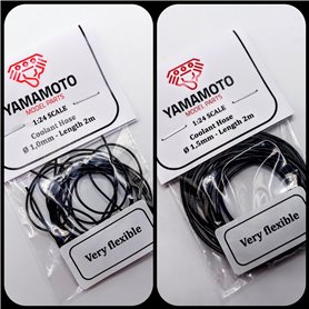 Yamamoto YMPTUN77 Coolant Hose Black 1,0mm 2m very flexible