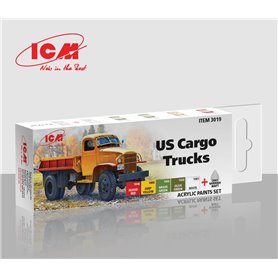 ICM 3019 Acrylic Paint Set for USA Cargo Trucks