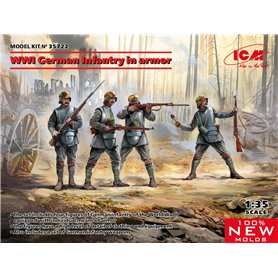 ICM 35722 WWI German Infantry in armor (100% new molds)