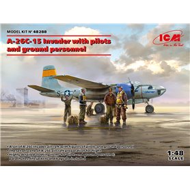 ICM 48288 A-26C-15 Invader with pilots and ground personnel