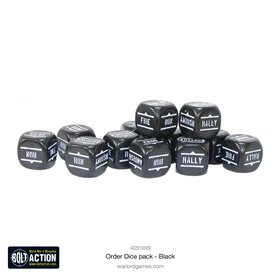 Bolt Action Kostki ORDERS DICE PACK - BLACK