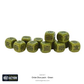 Bolt Action Kostki ORDERS DICE PACK - GREEN