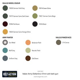Bolt Action ITALIAN ARMY ELEFANTINO 47MM ANTI-TANK GUN