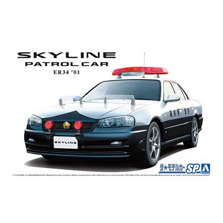 Aoshima 06125 1/24 MC#SP Nissan ER34 Skyline Patrol Car '01
